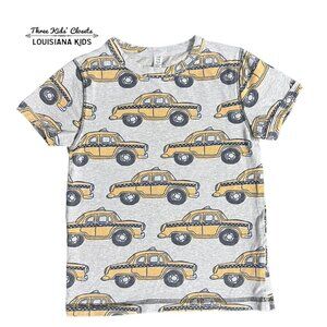 Maxomorra 5-6Y Grey & Yellow Taxi Shirt